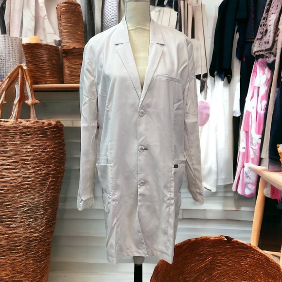 Figs Jackets & Coats Figs Mens White Harlem Long Lab Coat Nwt Size